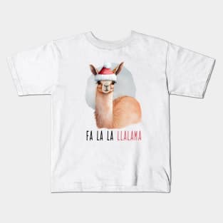 Fa La La La Llama Christmas Kids T-Shirt